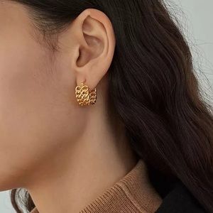 💙Geometric Gold Plated Hoop Earrings